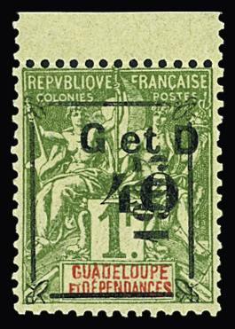 N°54 40c sur 1f olive, neuf **, BdF, TB