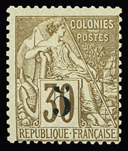 N°2 5 sur 30c brun (I), neuf *, TB. Signé A.Brun