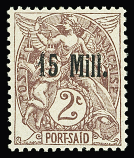 N°44a 15 Mill. sur 2c lilas-brun Erreur sur timbre