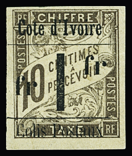 COLIS POSTAUX N°8Ab 1f sur 10c (II), sans accent circonflexe