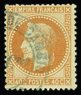 N°31b 40c orange vif, rare obl. espagnole "Admon de