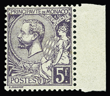 N°46 5f violet Albert 1er, Bdf, neuf **, TB