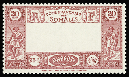 N°167a 20f, variété centre omis, neuf **, TB