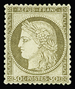 N°56 30c brun, neuf *, TB. Signé Calves