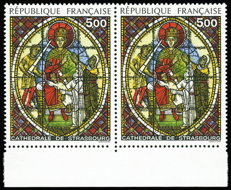 N°2363b Vitrail Strasbourg, variété vitrail jaune au