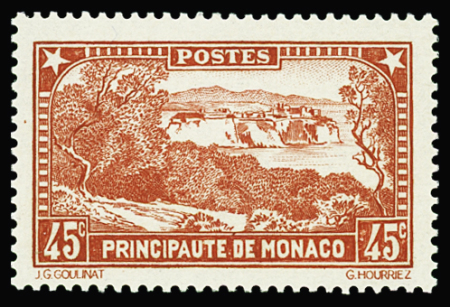 N°123a 45c rouge-brun, neuf **, TB, R. Signé Calves