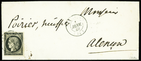 Rare oblitération PREMIER JOUR D'EMISSION T15 Falaise