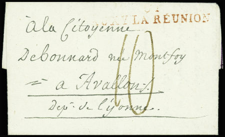 MP "61 AUXY LA REUNION" rouge (Nom révolutionnaire