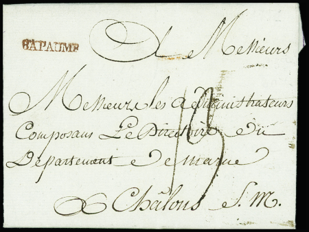 MP "BAPAUME" rouge (Lenain n°3a), 1791, Ind 20, TB