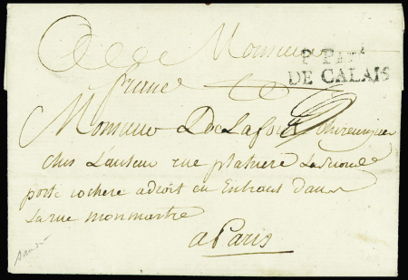 MP "P. PAYE DE CALAIS" + franc manuscrit + paraphe,