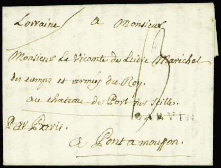 MP "CARVIN" (Lenain n°1), 1784, Ind 22 TB