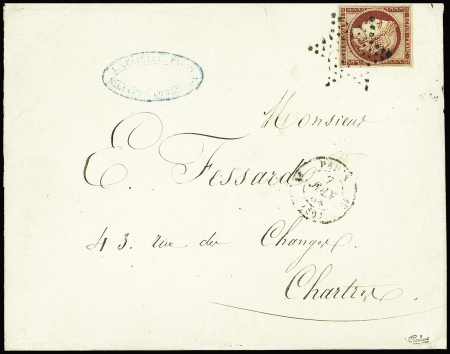 N°6d 1f superbe nuance carmin cerise, bien margé, obl.