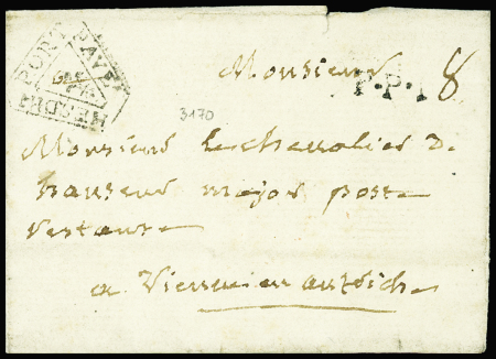 MP "PORT PAYE HESDIN orné", noir (Lenain n°5a), sans