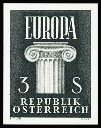 AUTRICHE Michel N°1081U 3,00 Schilling "Europa" variété