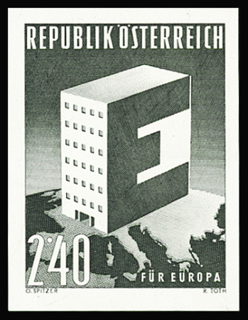 AUTRICHE Michel N°1059U 2.40 Schilling "Für Europa"