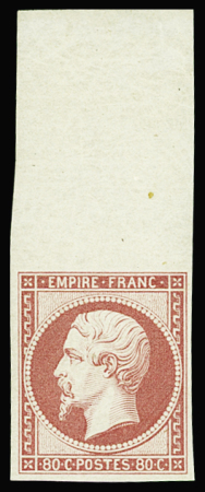 N°17B 80c rose, grand bord de feuille, neuf **, fraîcheur