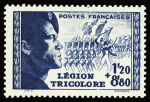N°566C NON EMIS 1f20 +8f80 Légion Tricolore en bleu