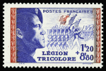 N°566C NON EMIS 1f20 +8f80 Légion Tricolore en bleu