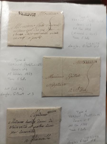1736-2017, Collection de lettres de et pour VERDUN,