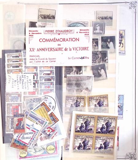 1914-18, GUERRE 14-18: Bel ensemble de vignettes militaires,