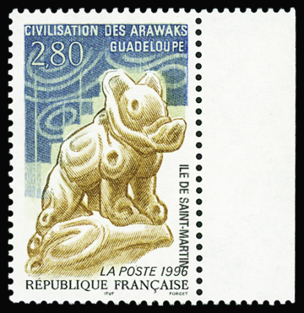 N°2988 2f80 Les Arawaks, variété légende "Ile de Saint-Martin"