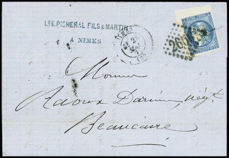 N°46B Type III Report 2, coin de feuille, obl. GC sur