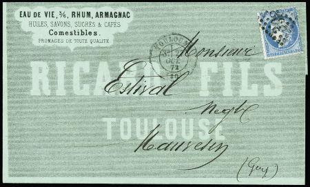 Joli pli imprimé RICARD FILS TOULOUSE "Eau de vie,