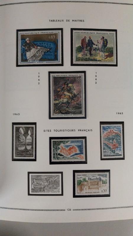 1960-2020, Lot de France neufs pour faciales, en classeurs,