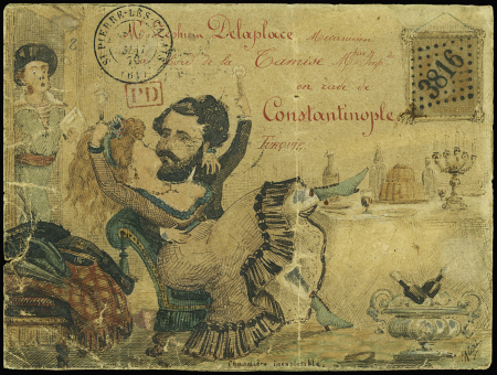 Superbe enveloppe illustrée pour Constantinople avec