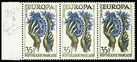 N°1123 EUROPA 1957 35f variété légende défectueuse