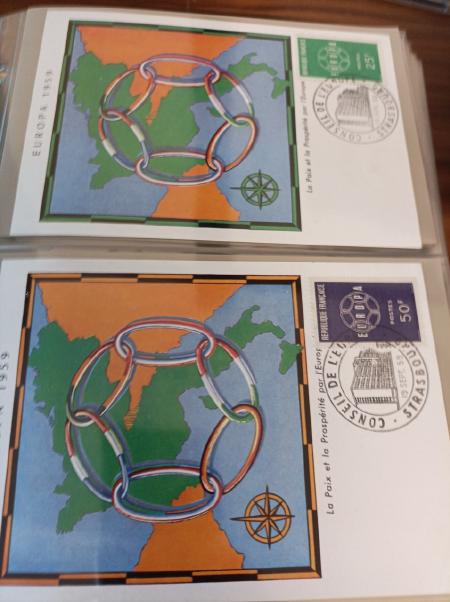 EUROPA CEPT, 1959-2007, 2 classeur d'entiers postaux
