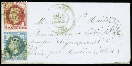 N°29B + 32 OBL GC 2221 + T17 "Marigny (48)" 5 janv