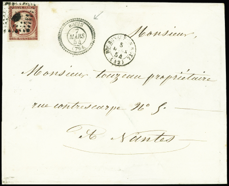 N°6 belles marges, obl. PC 452, càd T22 Bouin (79)