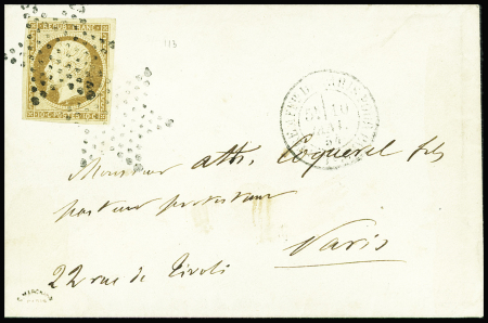 N°9 10c Présidence obl. étoile sur lettre locale de