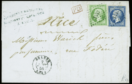 TARIF FRONTALIER POUR NICE - N°12 +14A (déf.) obl.