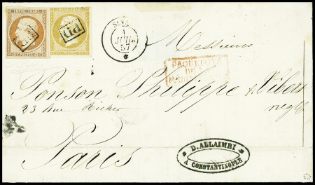 Rare cachet PD sur n°13A (léger déf.) +16 sur LSC de