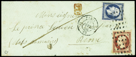 N°14A (effl.) +17A (voisin) obl. gros points sur enveloppe