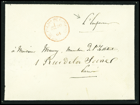 Càd rouge Bau DU PALAIS DE COMPIEGNE + paraphe manuscrit