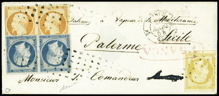 N°15 25c bleu en paire superbe +n°13Aa 10c jaune-citron