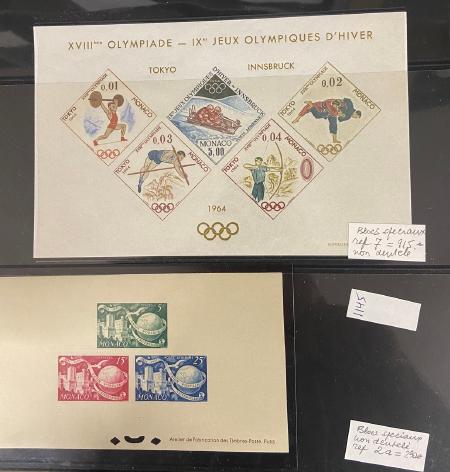 1949-1992 14 blocs spéciaux gommés toujours recherchés