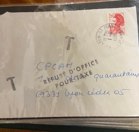 1900-1990 Beau lot de lettres taxées en 1 album et