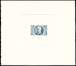 Non émis, Anatole France 30c + 10c, épreuve d'artiste en bleu, certificat Samuel Gautré. TB