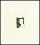 6F Général Leclerc, type non adopté, épreuve d'état en noir. TB