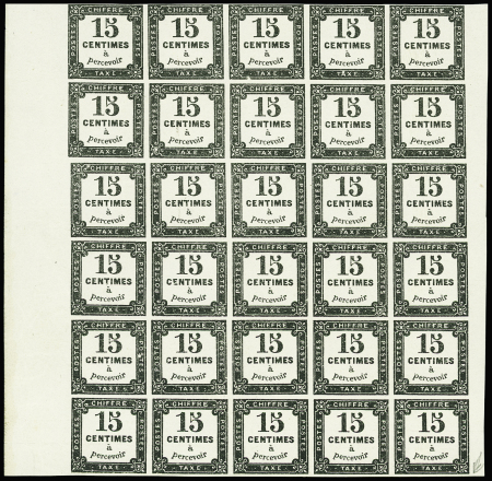 N°3 15c noir, bloc de 30, neuf **, TB