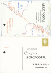 Très rare entier carte postale 2 volets : de l'agence de la Cie Générale Aéropostale de Berlin TSC avec Allemagne n°401 et sur le volet gauche carte géographique de la ligne France Amérique du Sud (perforation d'archive)