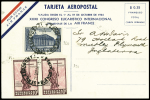 Carte postale à tarif réduit "Congreso Eucaristico internacional Buenos Aires 10 - 14 octobre 1934 AFF Argentine n°350 en paire + 360 (brochure CAF n°13). TB