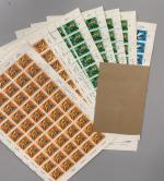 1960-1990 Collection de feuilles par quantités diverses