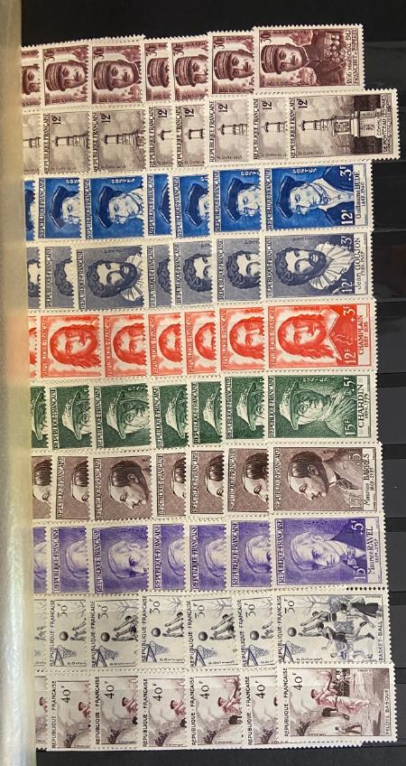 1920-1965 Quelques classeurs de stock avec de nombreux