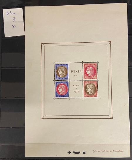 1927-1937 petit lot constitué de un bloc 2**, un bloc