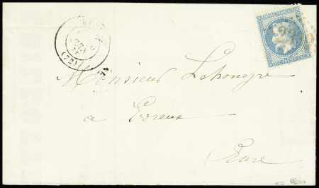 Rare oblitération gros chiffres en ROUGE 2339 sur n°29B